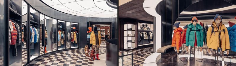 Installation d’un LED Wall en vitrine chez Moncler Champs-Élysées à Paris